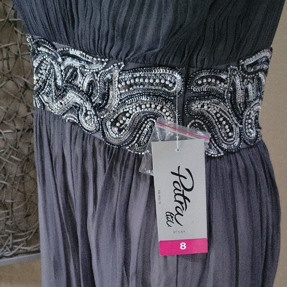Patra Ltd. 100% Silk Gray Sequine Dress - Picture 6 of 9
